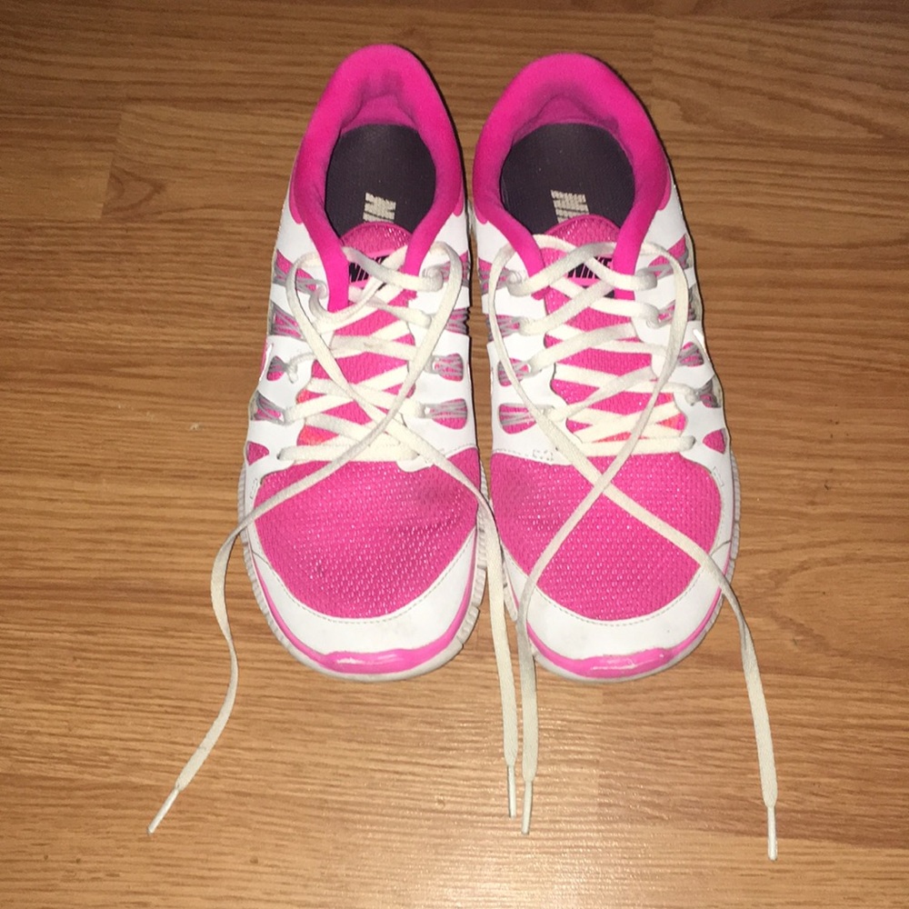 Nike Pink and White Women's Athletic Shoes